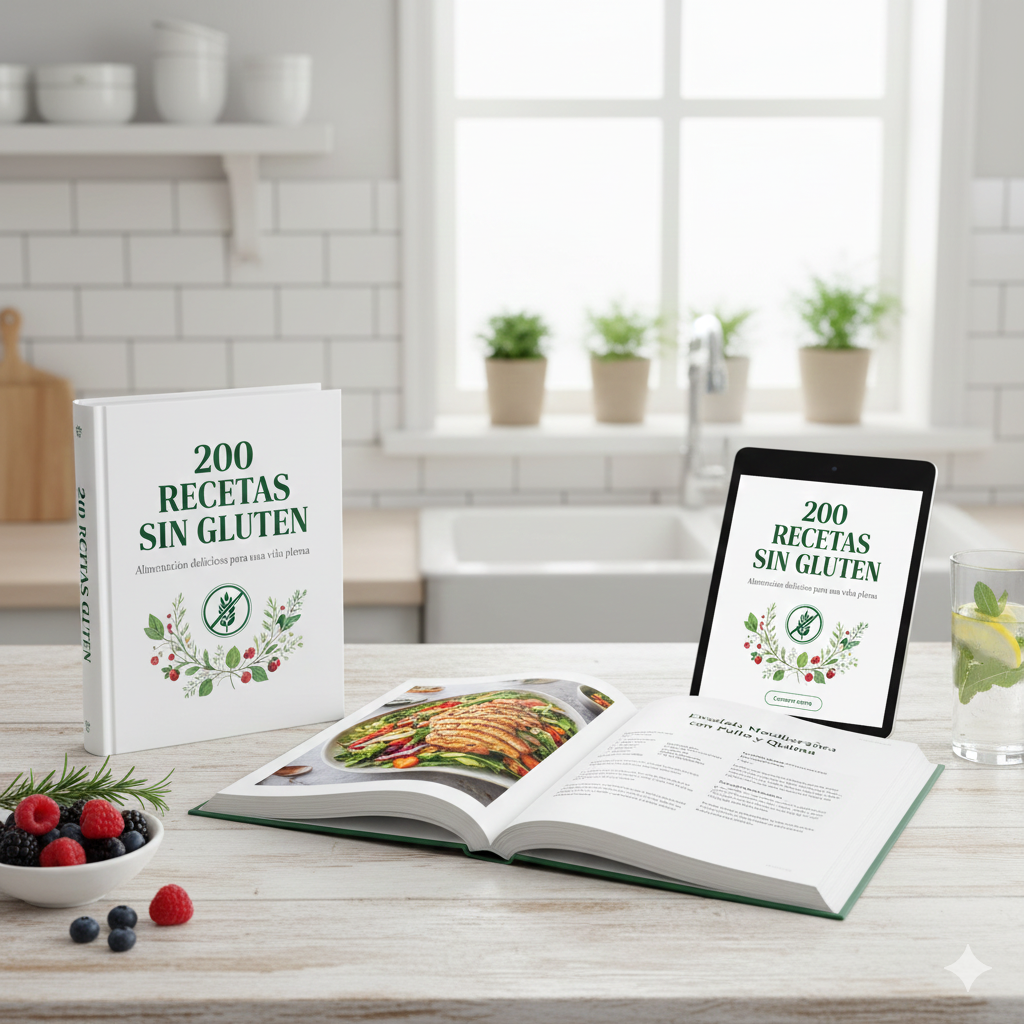 Ebook- 200 Recetas Sin Gluten + 3 Bonus de Regalo